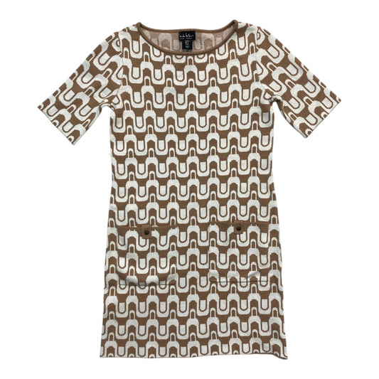 Dress Casual Short By Nicole Miller In Cream & Tan, Size:Xs