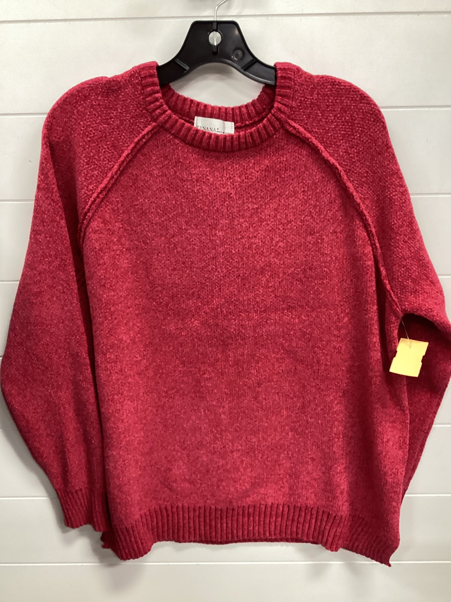 Sweater By Zenana Outfitters In Red, Size:M