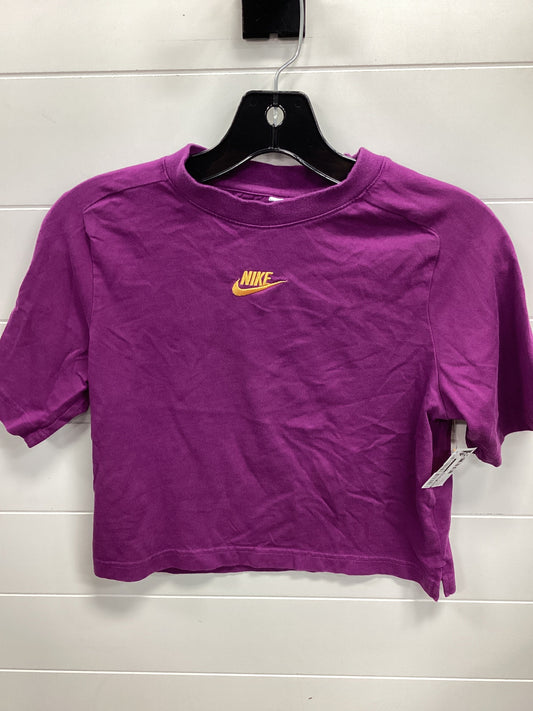 Athletic Top Ss By Nike Apparel In Purple, Size:Xs
