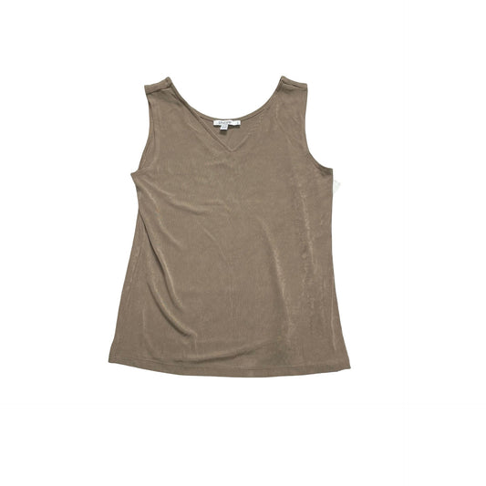 Top Sleeveless By Chicos In Tan, Size:M