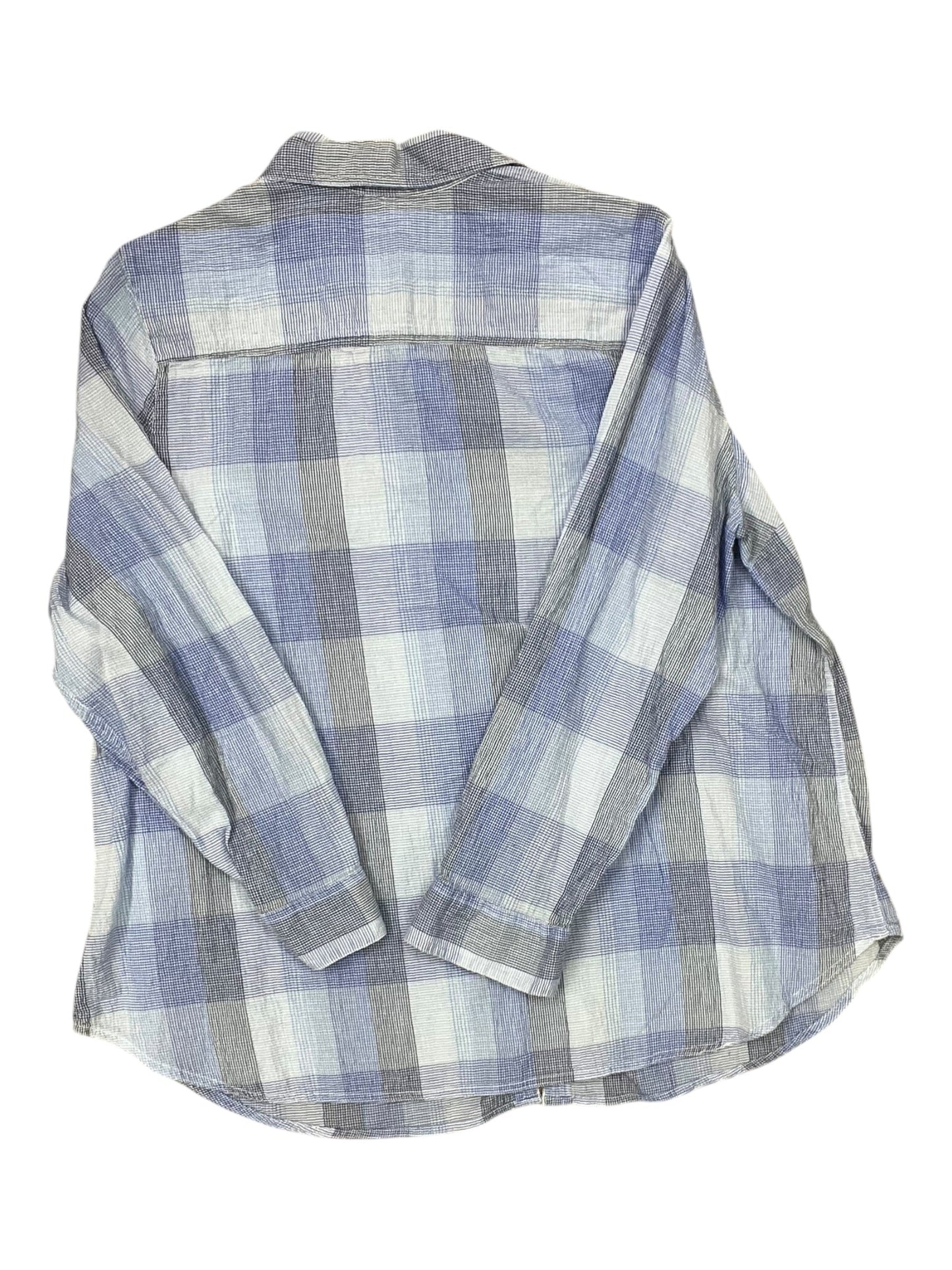 Blouse Ls By Just My Size In Blue, Size:3X