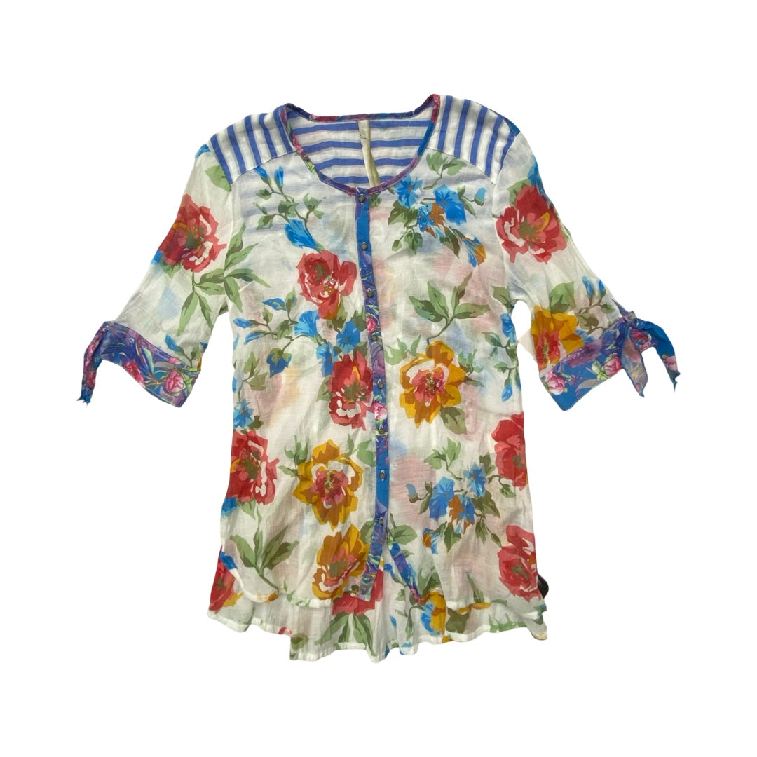 Top Ss By Aratta In Floral Print, Size:L