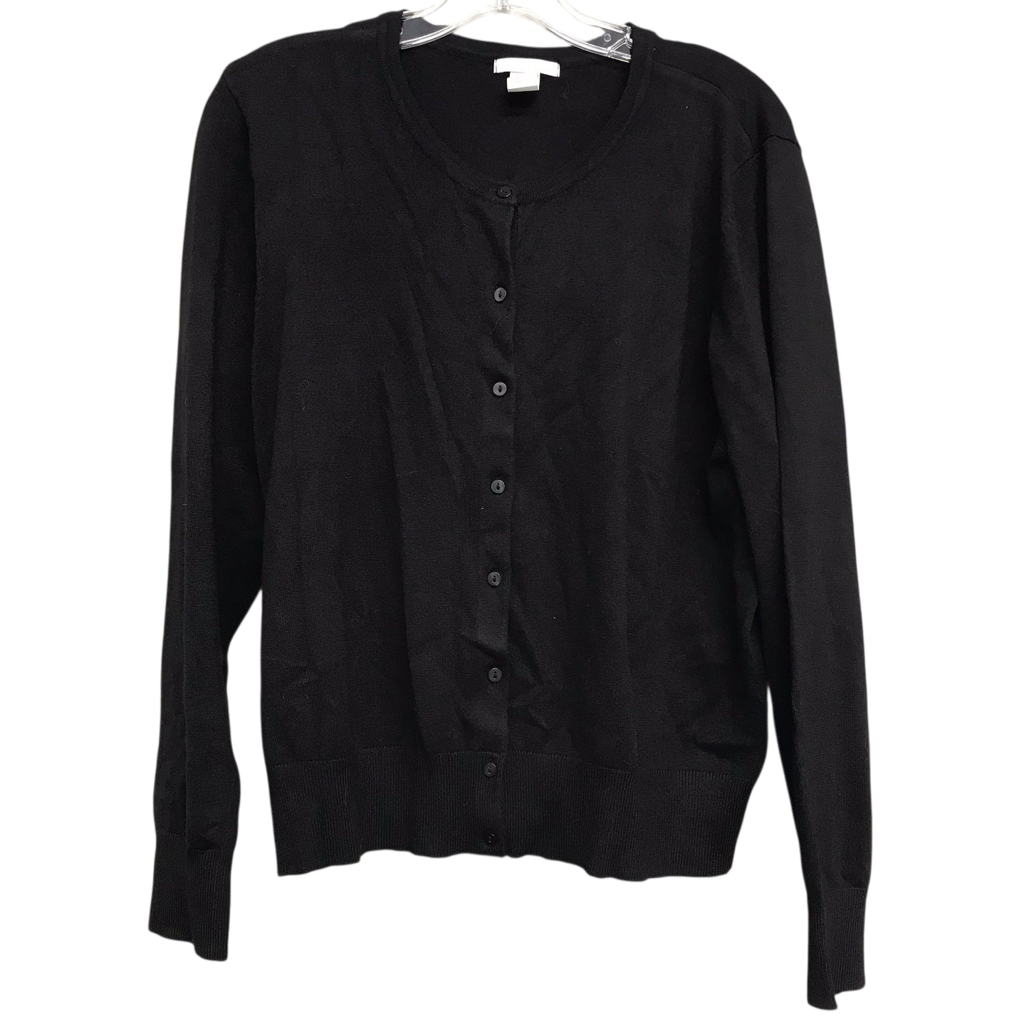 Sweater Cardigan By H&M In Black, Size:Xl