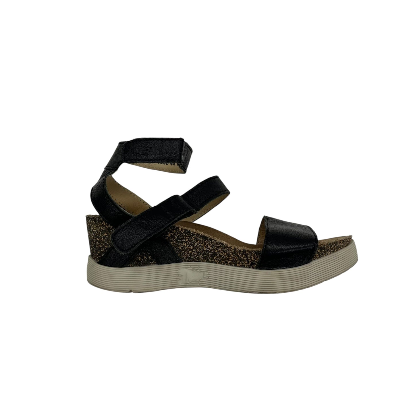 Sandals Heels Wedge By Fly London In Black, Size:5.5