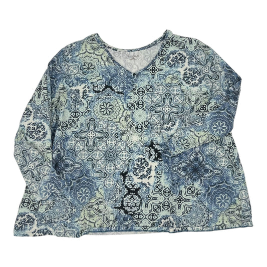 Top Ls By Catherines In Blue & Green, Size:4X