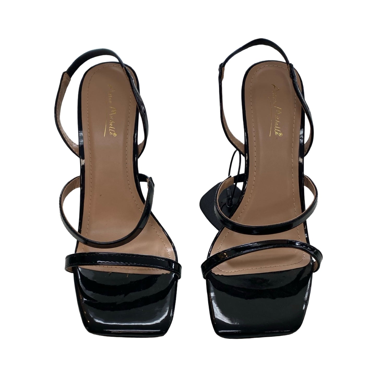 Sandals Heels Stiletto By Anne Marie In Black, Size:9