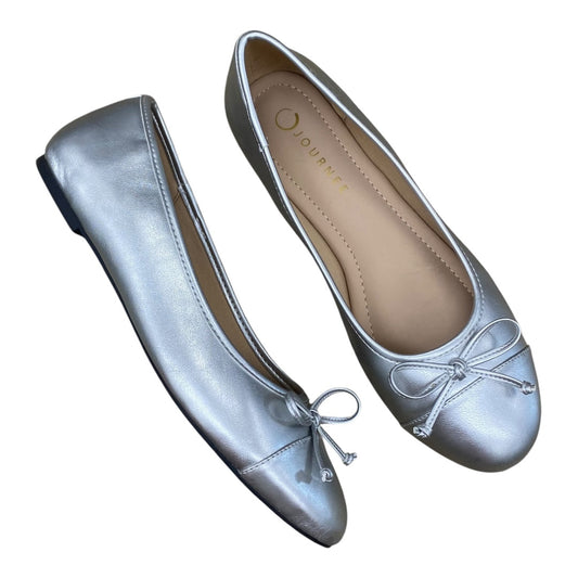 Shoes Flats By Journee In Silver, Size:10