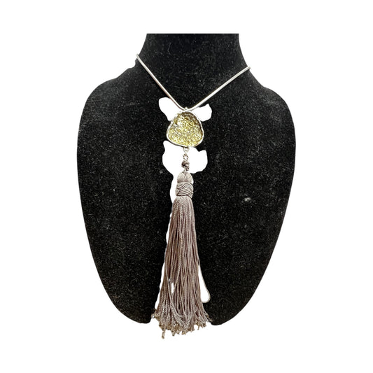 Necklace Pendant By Chicos In Silver