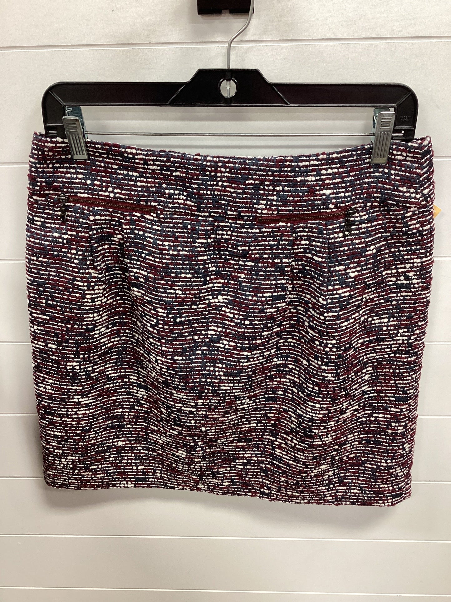 Skirt Midi By Loft In Grey & Red, Size:6