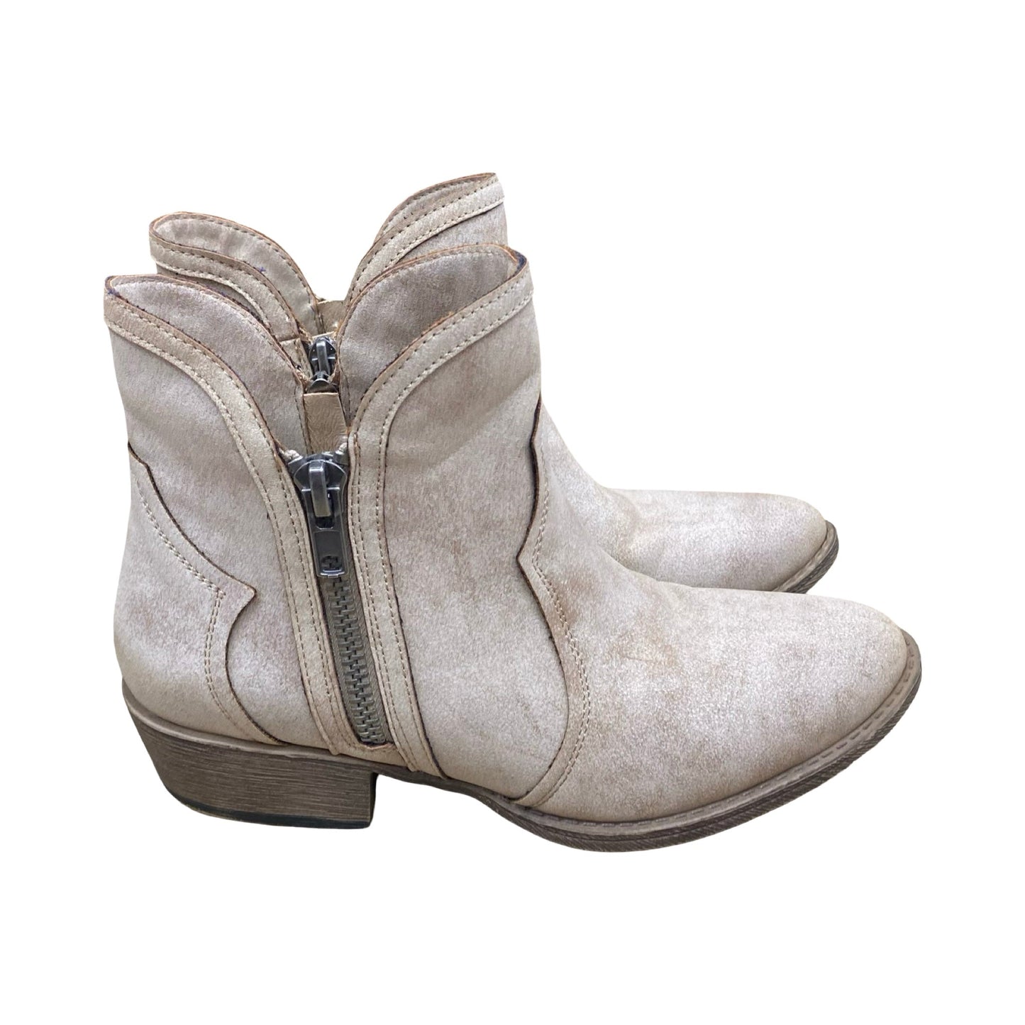 Boots Ankle Heels By Very G In Brown, Size:9