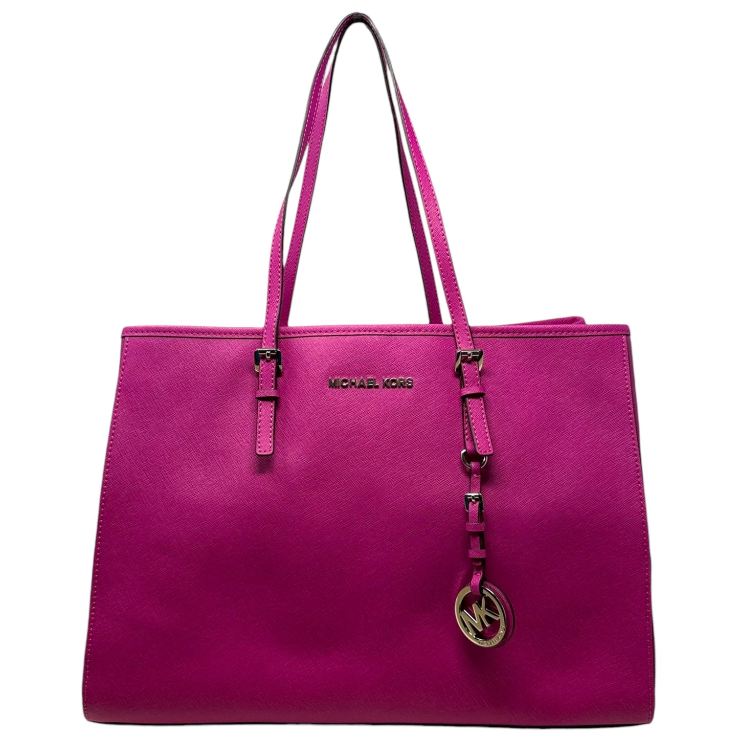 Jet Set Travel EW Tote In Fuschia Designer By Michael Kors, Size: Medium