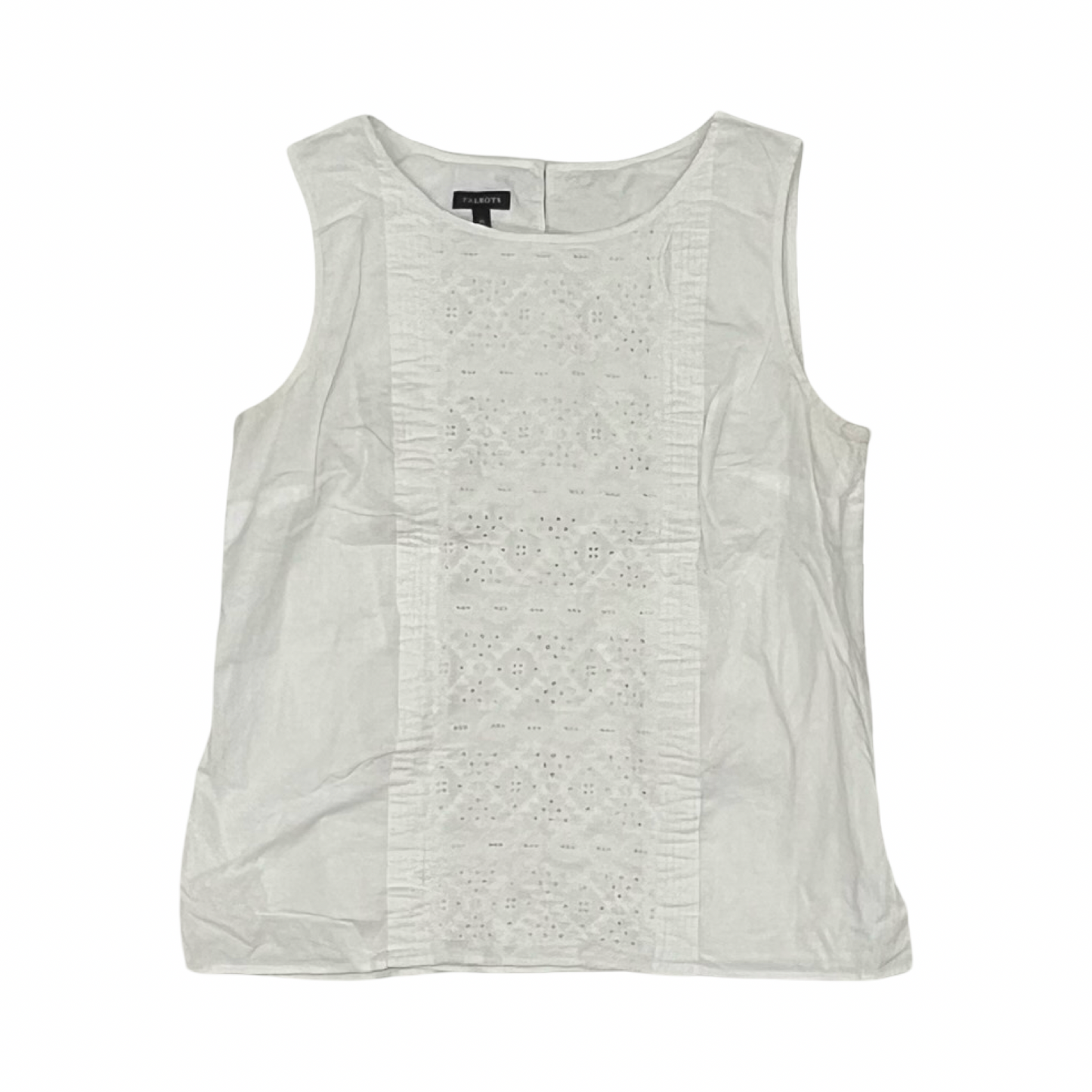 Blouse Sleeveless By Talbots In White, Size:M