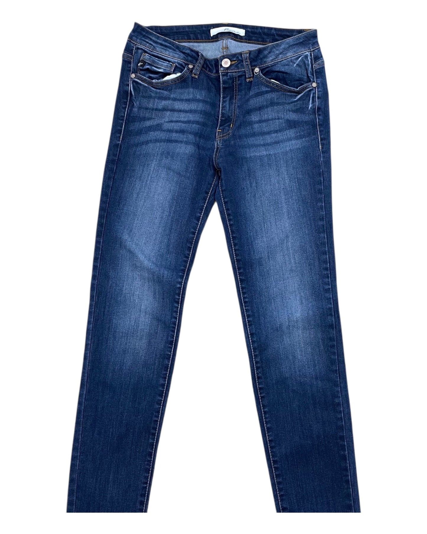 Jeans Skinny By Kancan In Blue Denim, Size:6