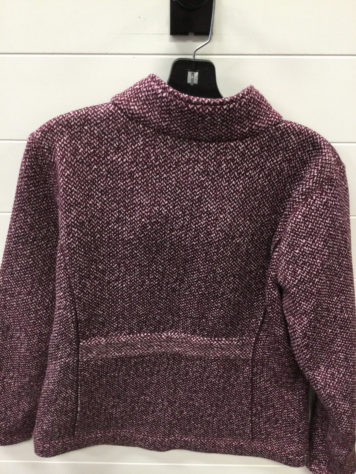 Jacket Fleece By Talbots In Maroon, Size:M