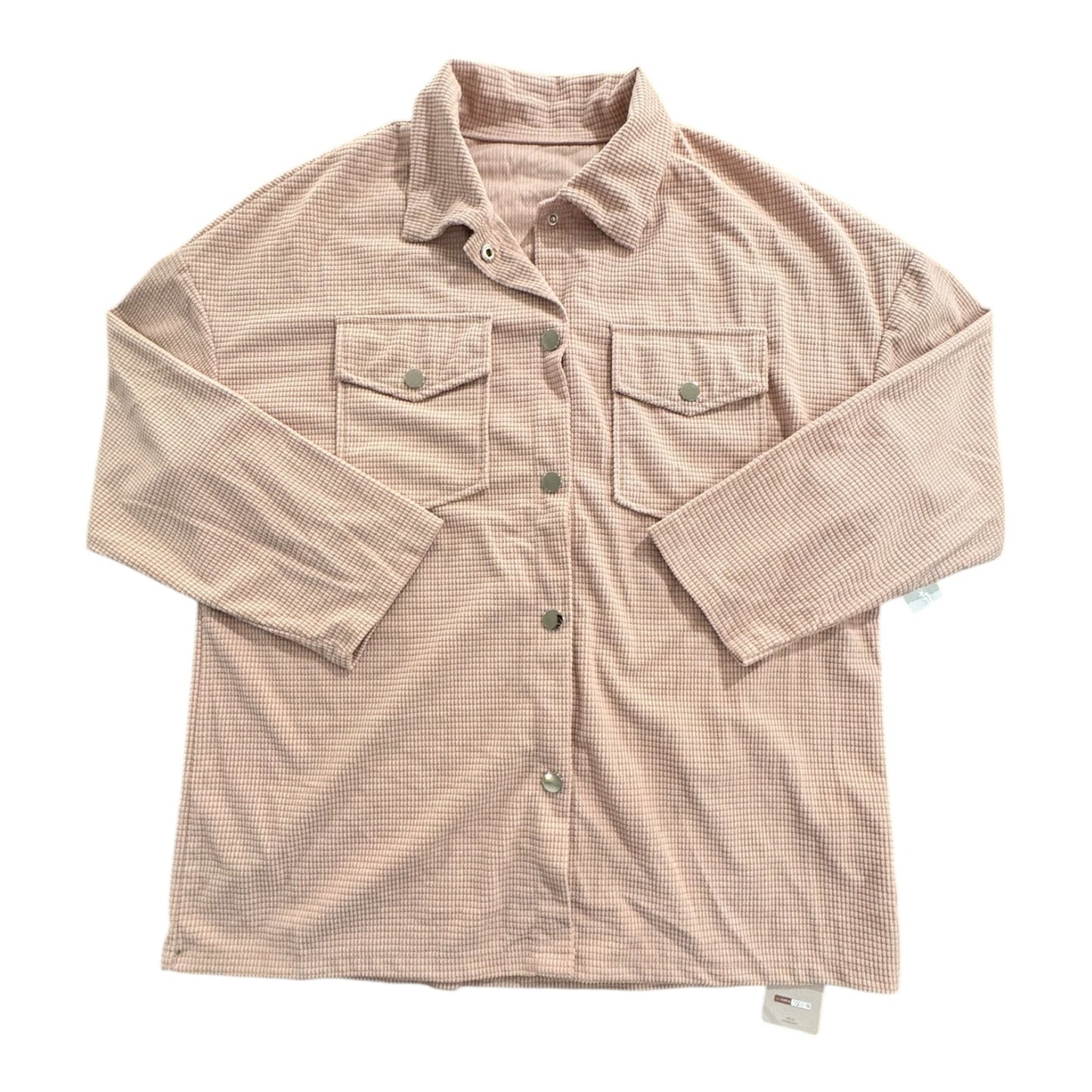 Jacket Shirt By Emery Rose In Pink, Size:S