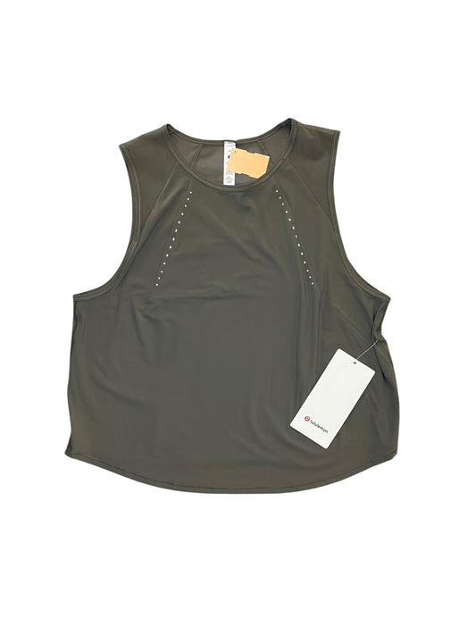 Athletic Tank Top By Lululemon In Green, Size:M