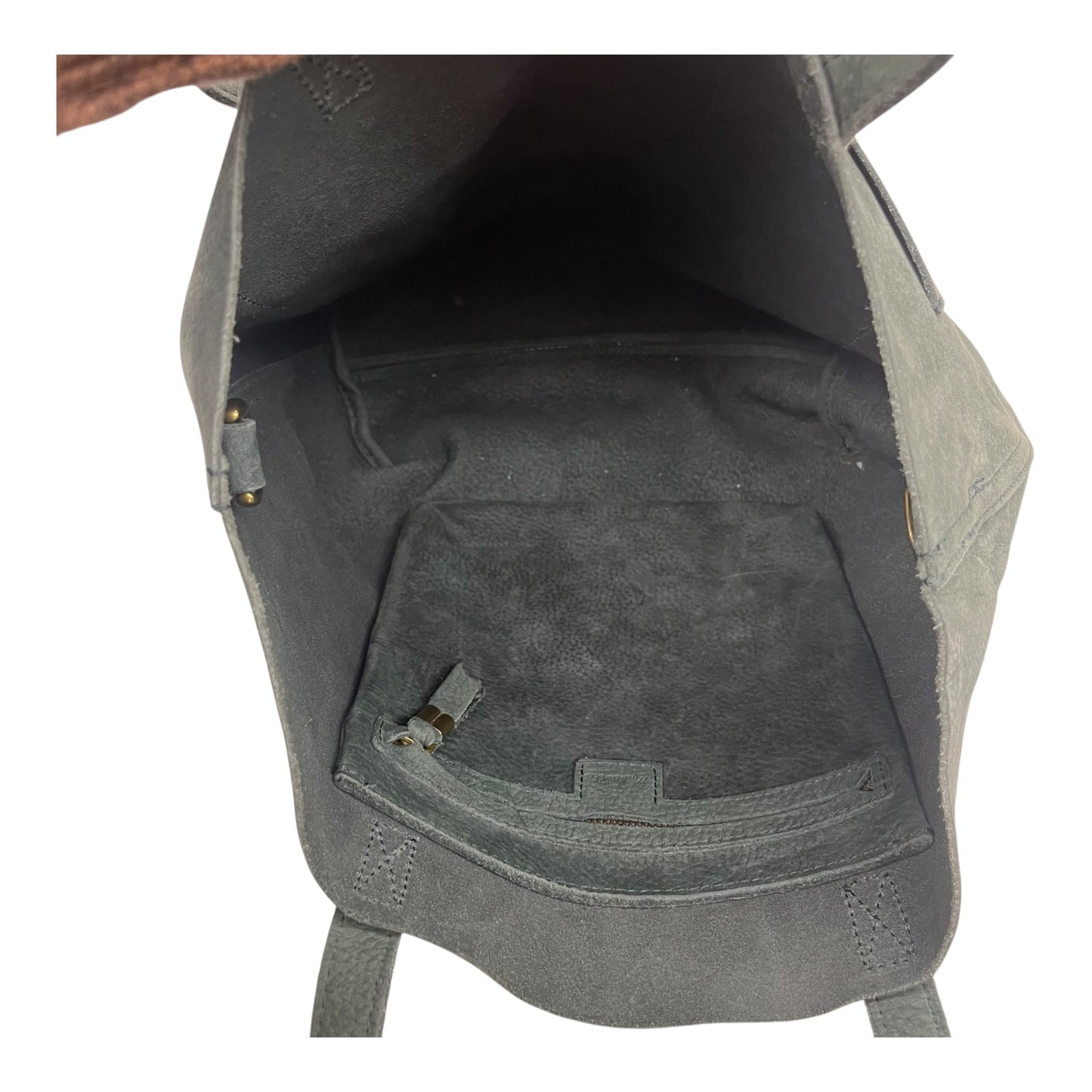 Tote Leather By Madewell In Green, Size:Medium