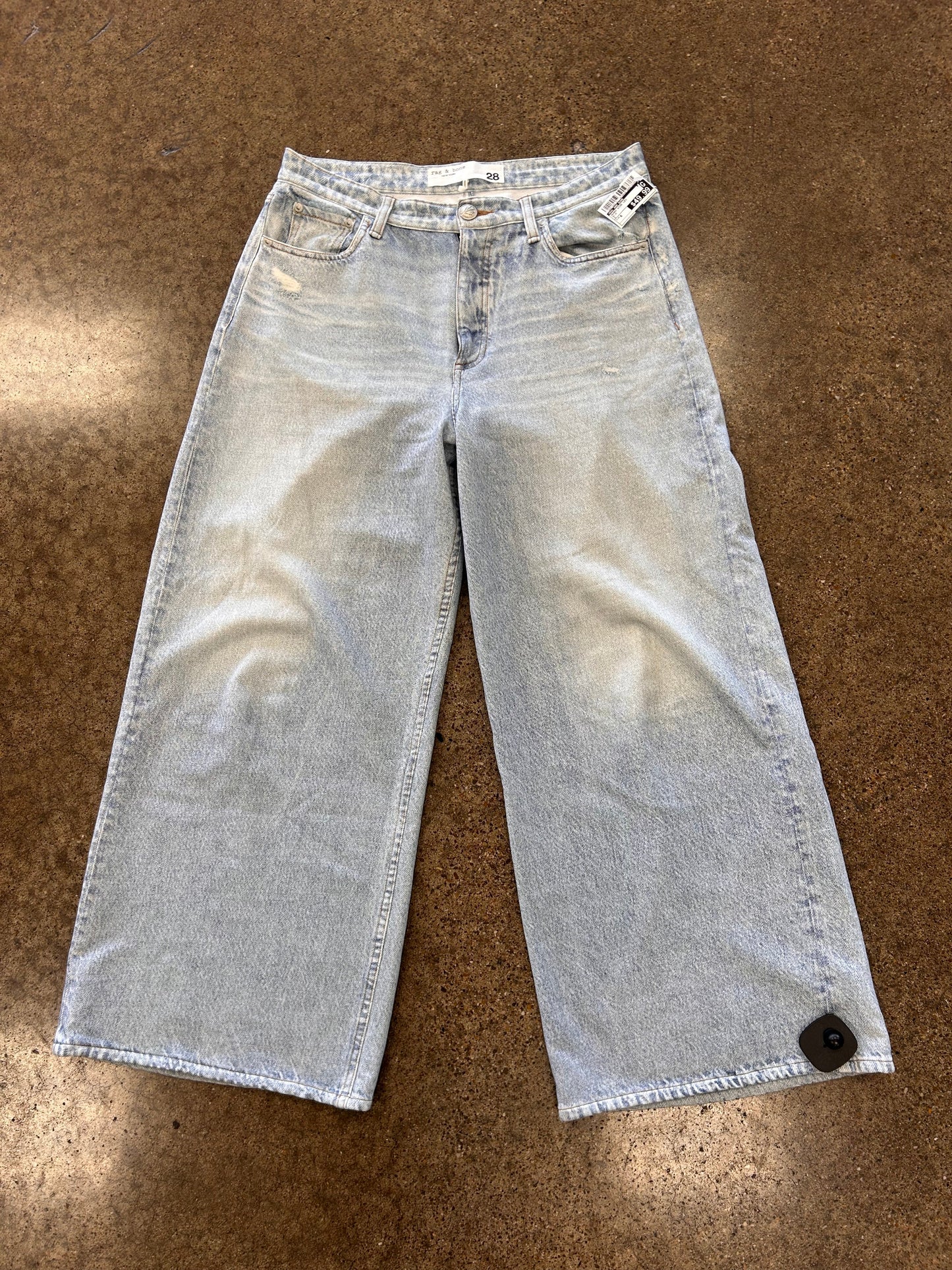 Jeans Wide Leg By Rag And Bone In Blue, Size:6