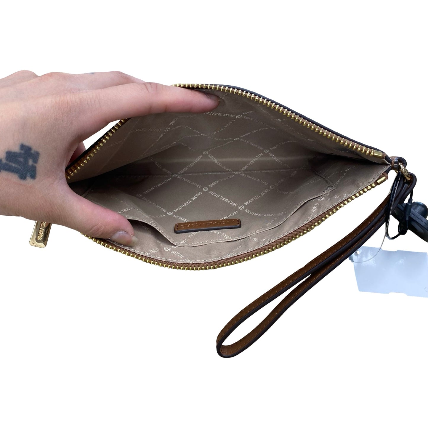 Wristlet Designer By Michael Kors In Brown, Size:Medium