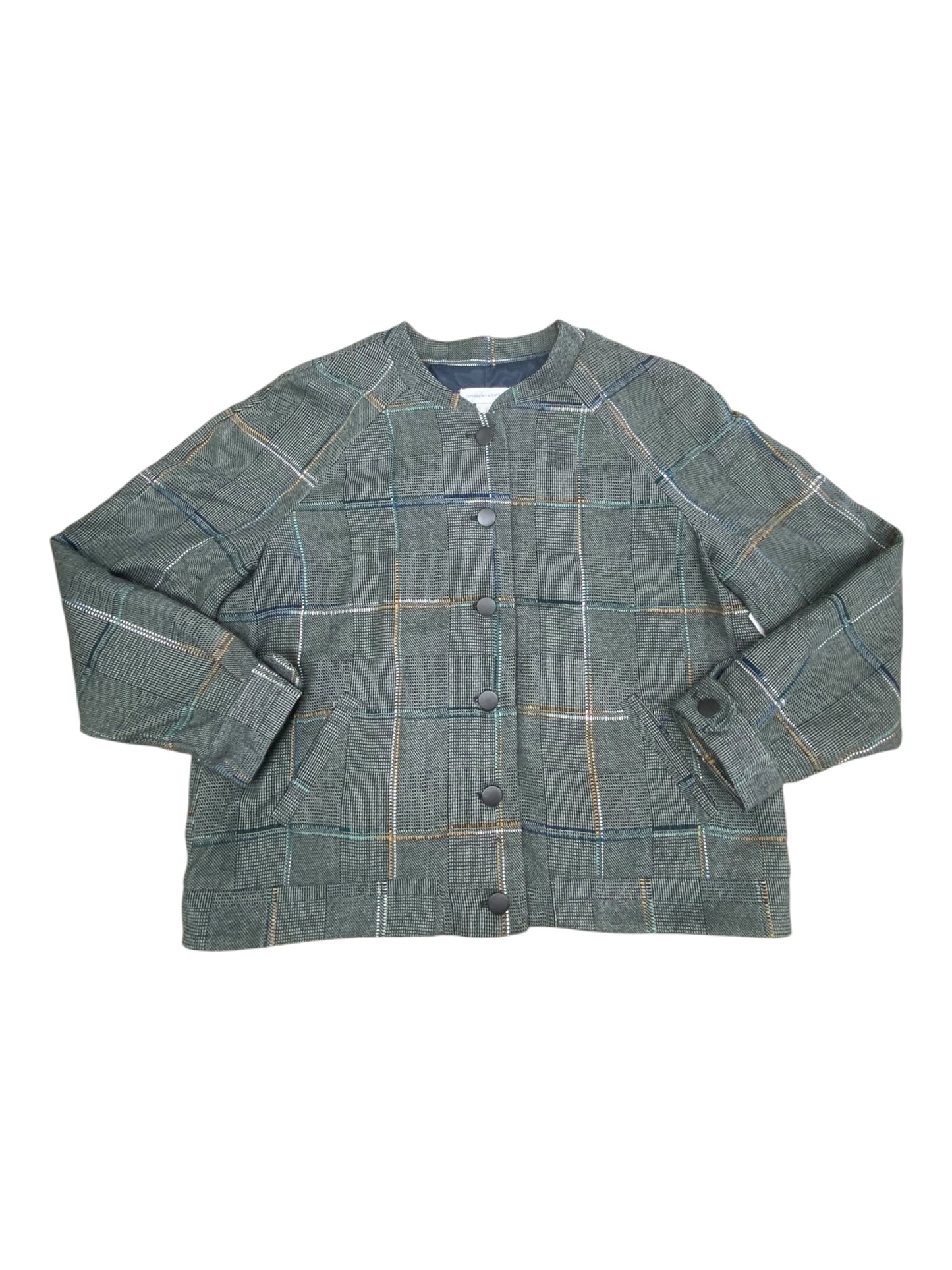 Jacket Other By Christopher And Banks In Plaid Pattern, Size:L