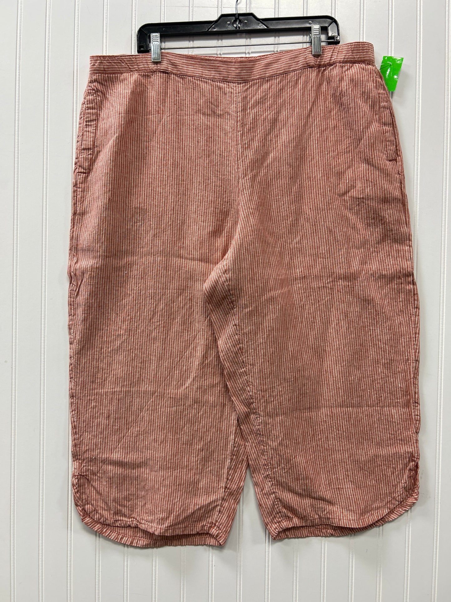 Pants Linen By Coldwater Creek In Striped Pattern, Size:1X
