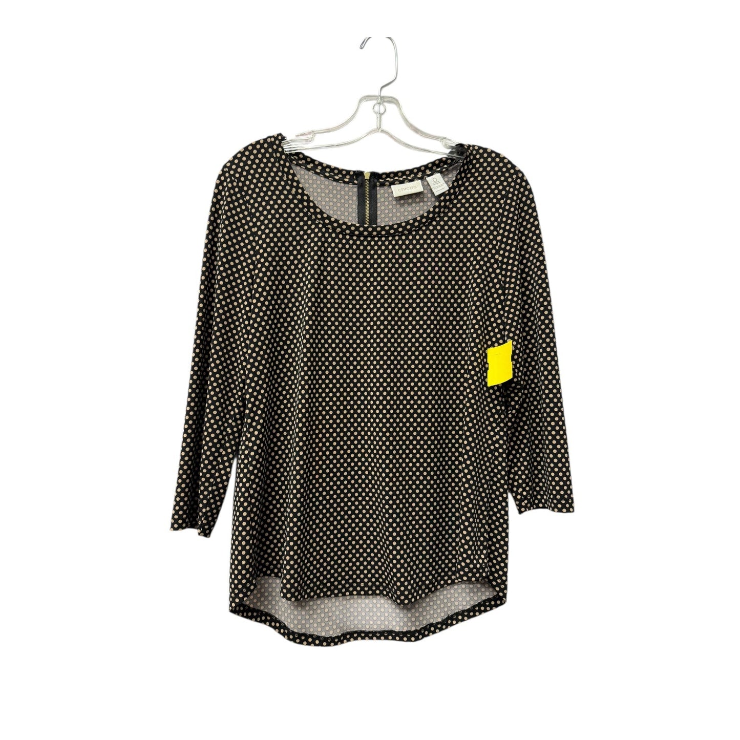 Top Ls By Chicos In Black & Tan, Size:S