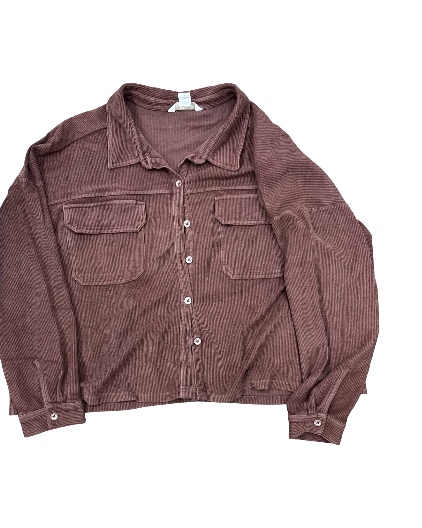 Jacket Shirt By Natural Reflections In Brown, Size:1X