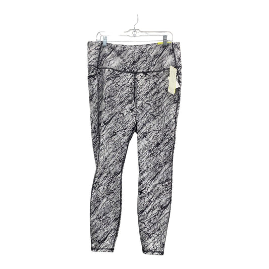 Athletic Leggings By All In Motion In Black & White, Size:Xl