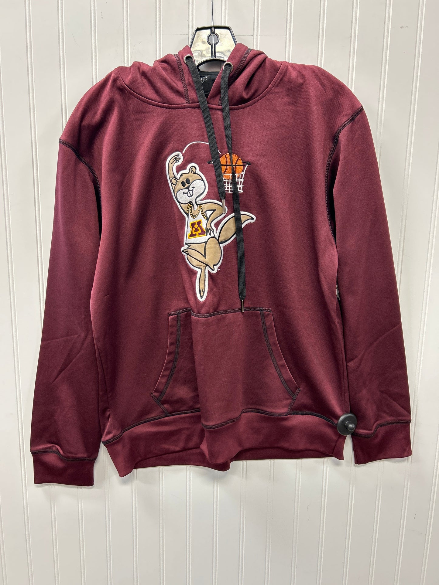 Athletic Sweatshirt Hoodie By Cmc In Maroon, Size:M