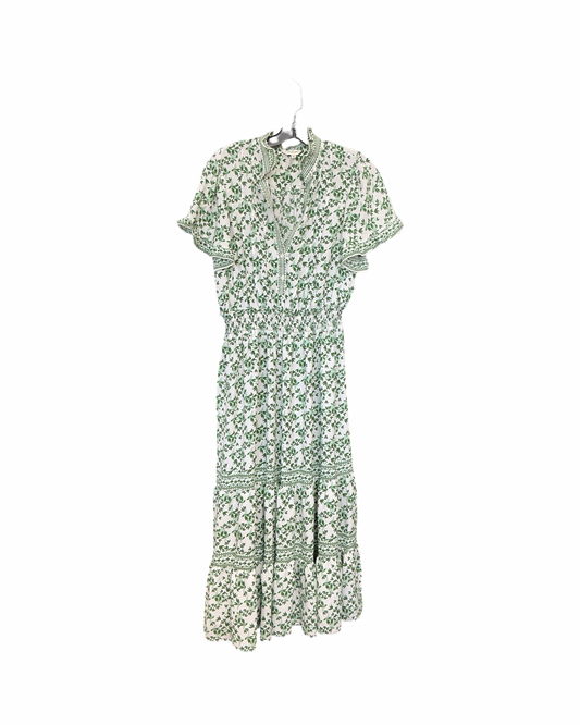 Dress Casual Maxi By Max Studio In Green & White, Size:Lp