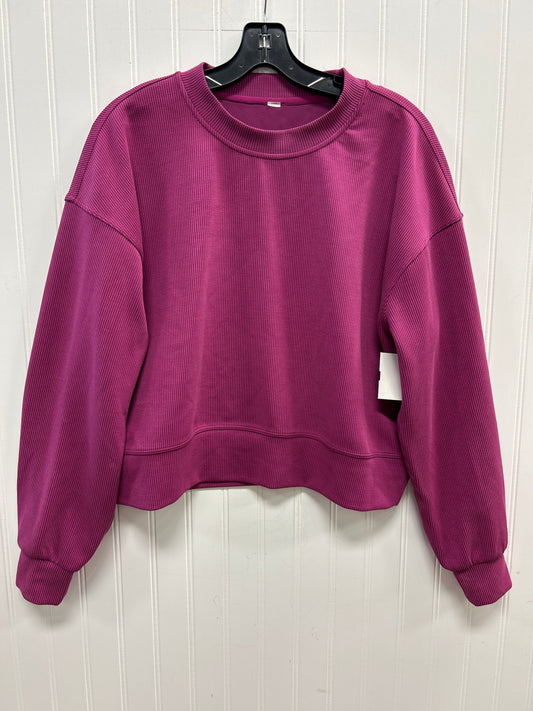 Athletic Top Ls Crewneck By Lululemon In Pink, Size:M