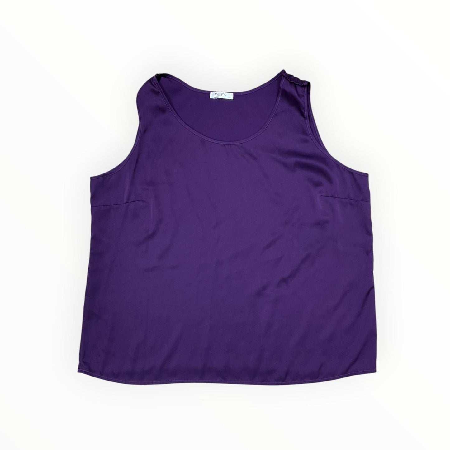 Top Sleeveless By Zeagoo In Purple, Size:2X