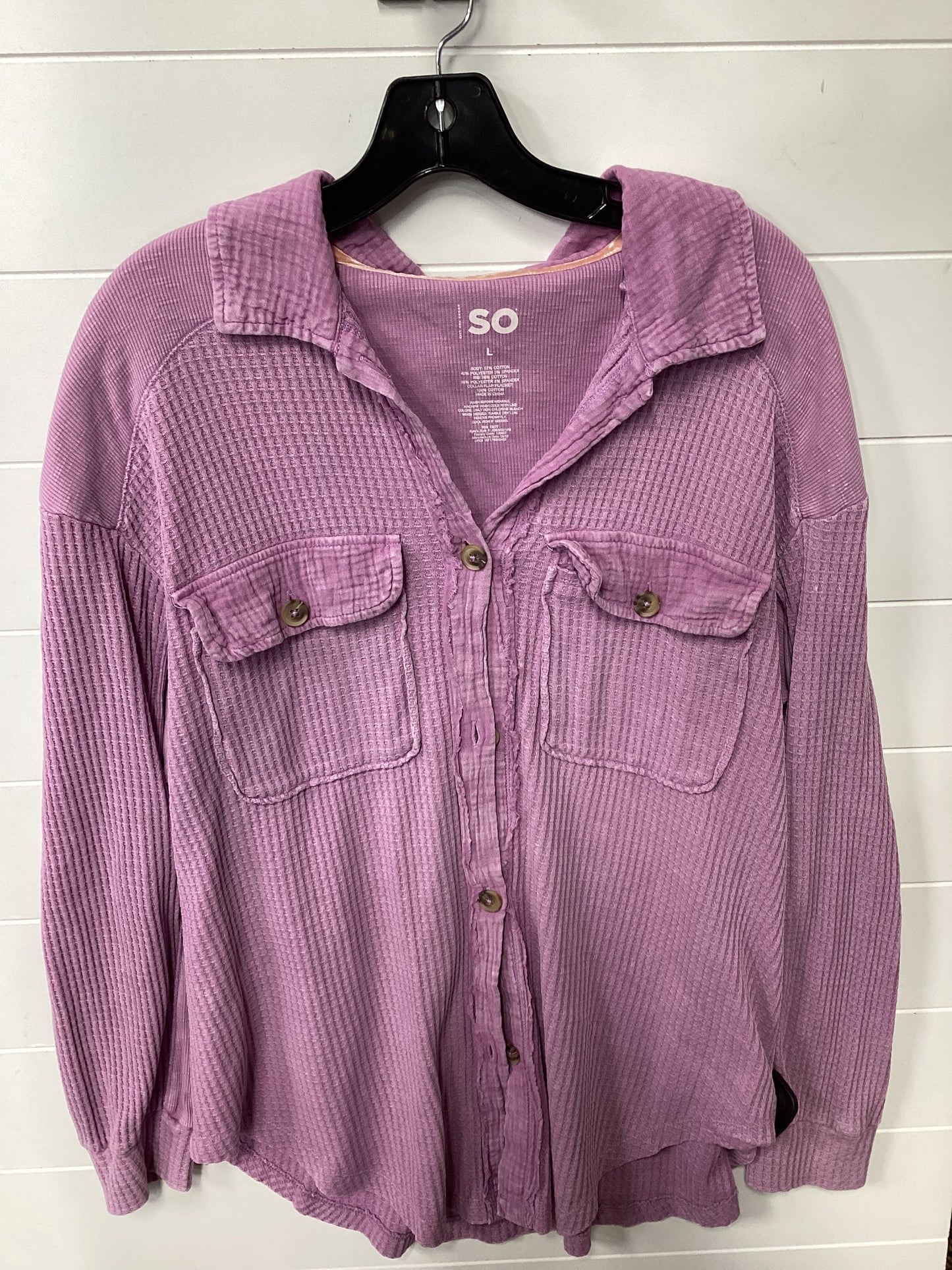 Top Ls By So In Purple, Size:L
