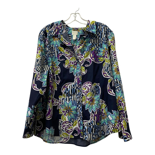Top Ls By Chicos In Blue, Size:Xl