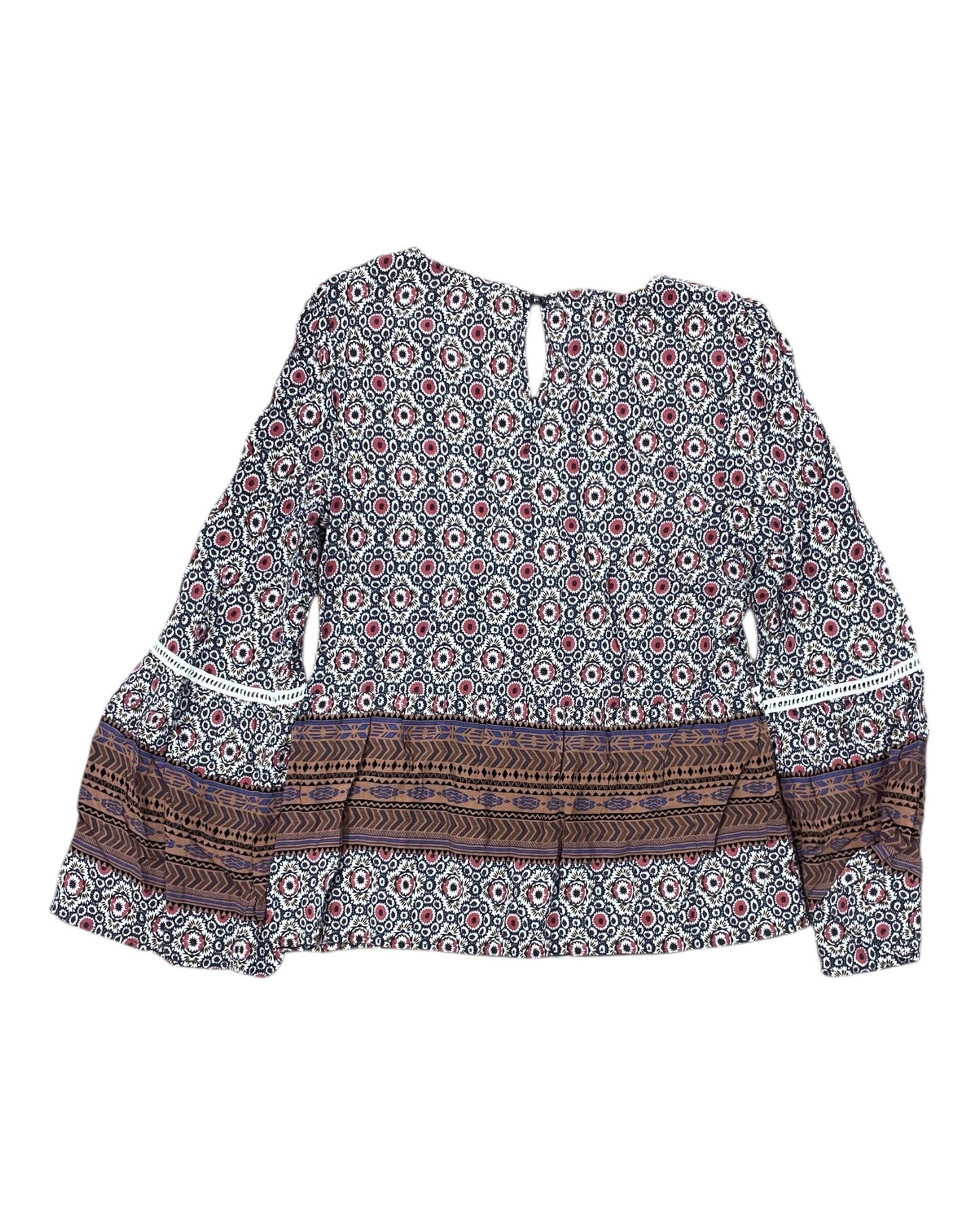 Top Ls By En Creme In Blue & Pink, Size:M