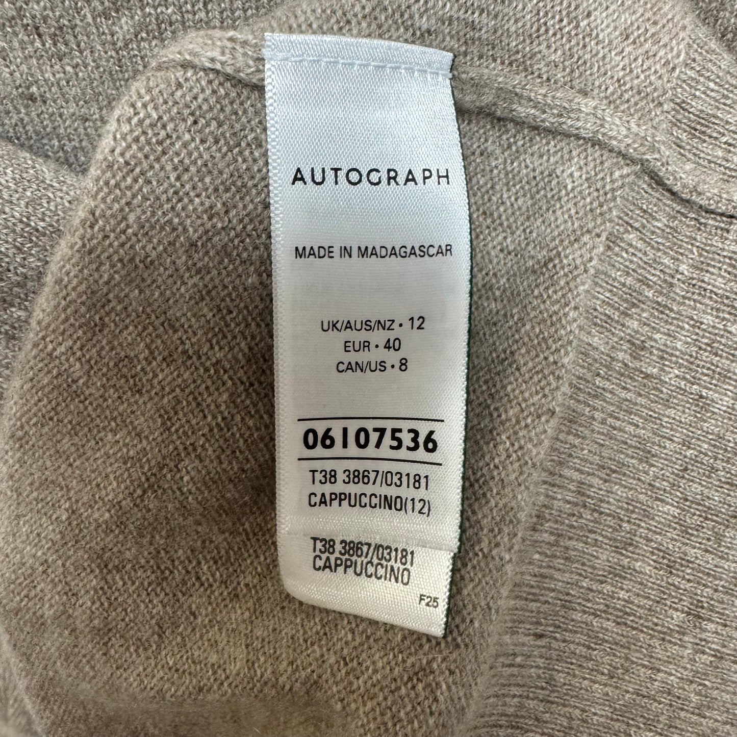 Sweater Cashmere By Autograph In Taupe, Size: 12