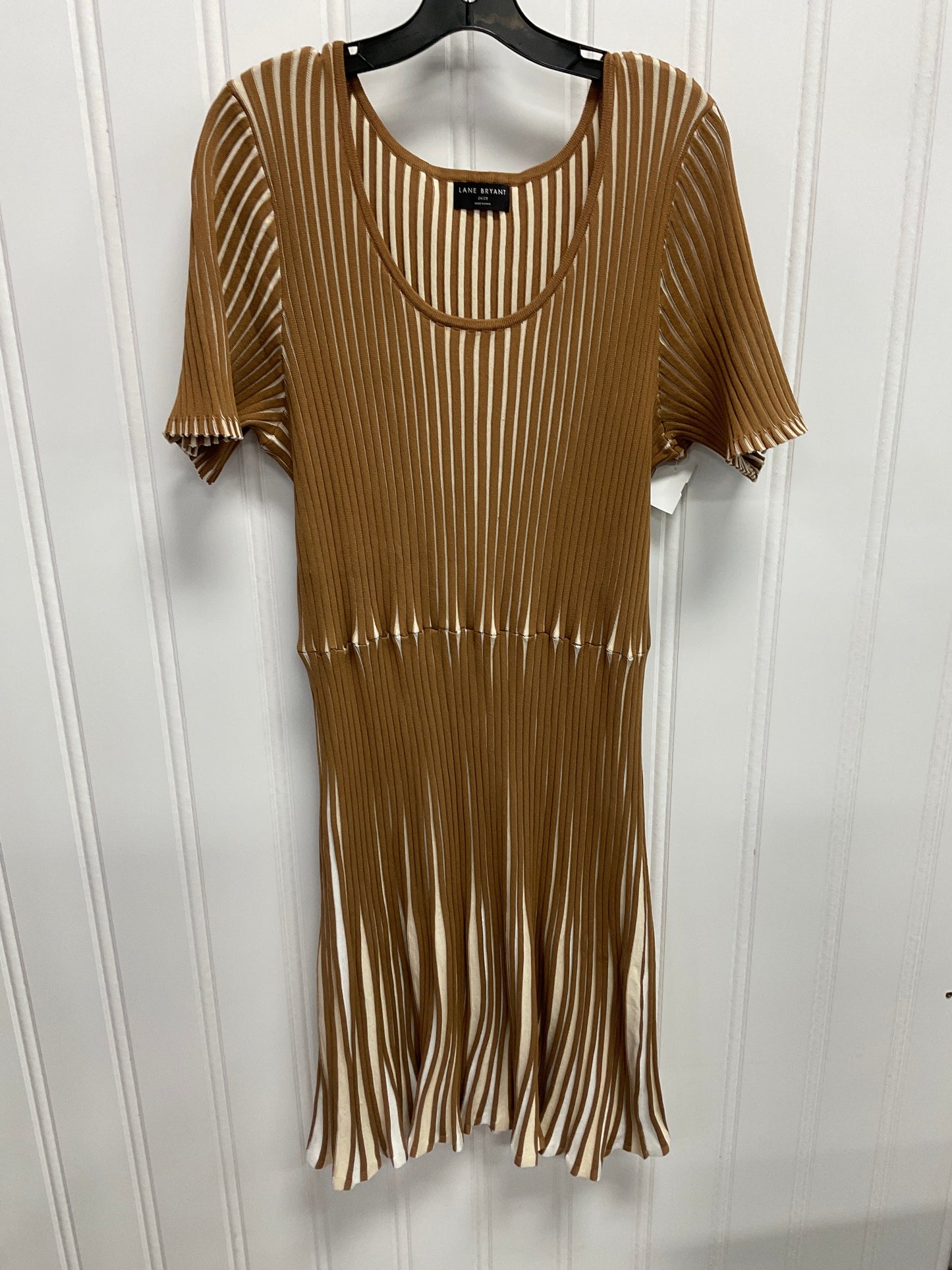 Dress Casual Midi By Lane Bryant In Tan, Size:4X