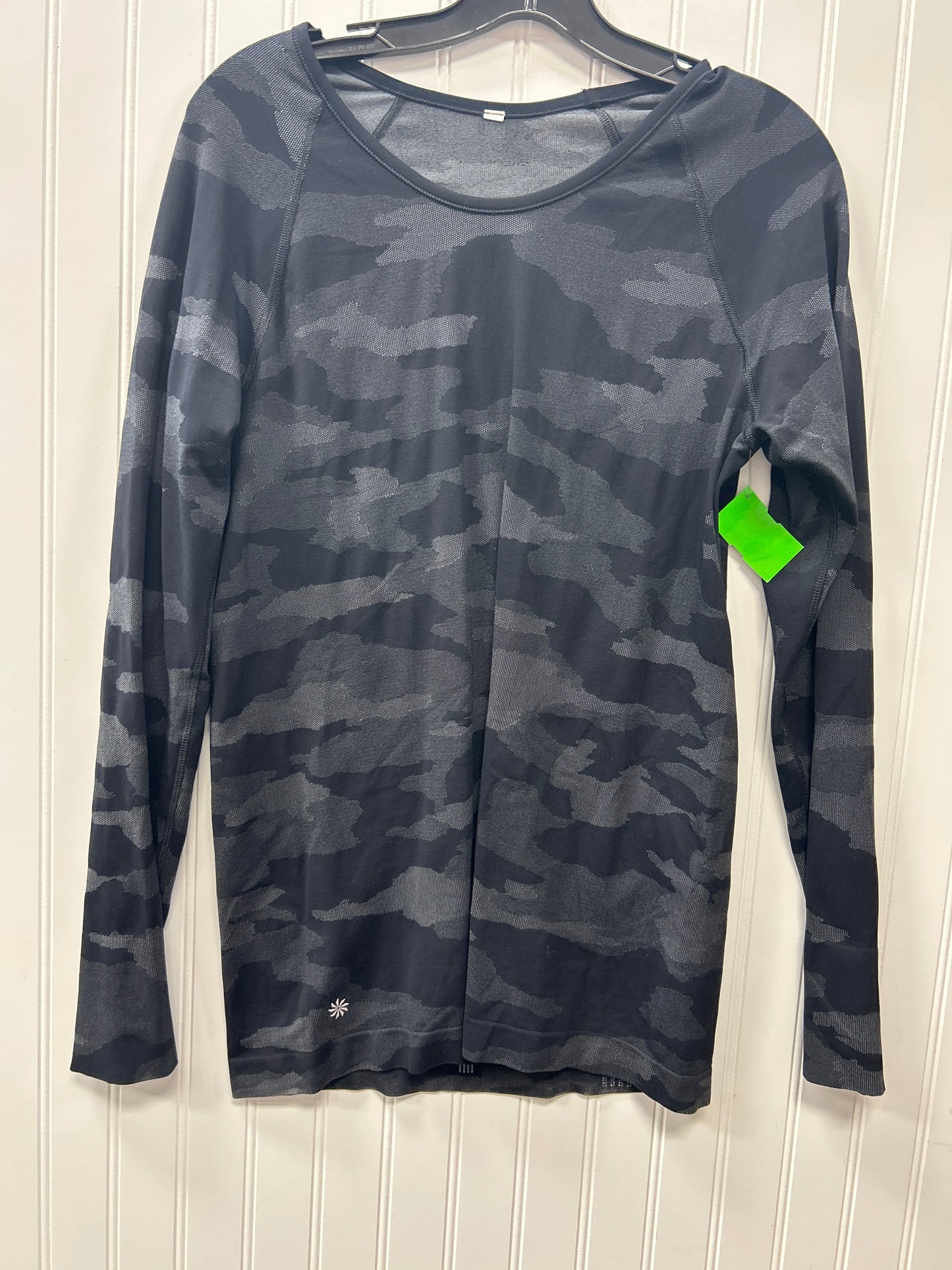 Athletic Top Ls Crewneck By Athleta In Black, Size:L