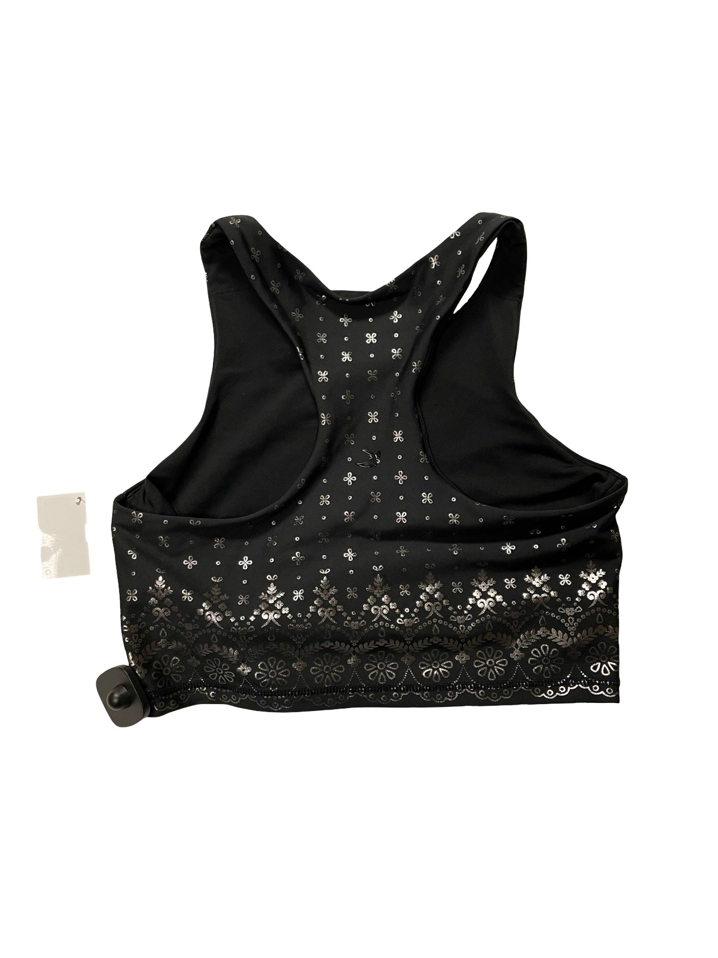 Athletic Bra By Glyder In Black & Silver, Size:M