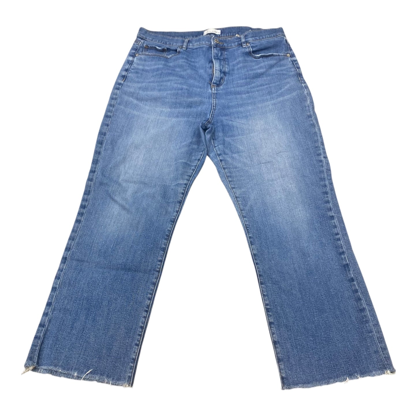 Jeans Boot Cut By Loft In Blue Denim, Size:14