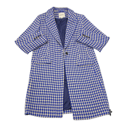 Coat Peacoat By Boden In Blue & Cream, Size:12