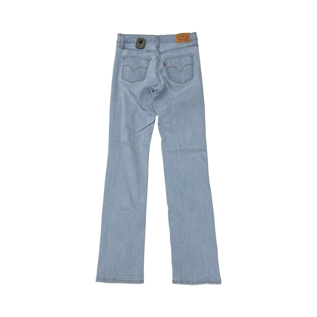 Jeans Straight By Levis In Blue Denim, Size:4