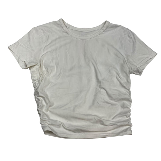 Athletic Top Ss By Lululemon In White, Size:S