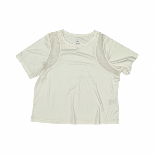 Athletic Top Ss By Nike Apparel In Cream, Size:M