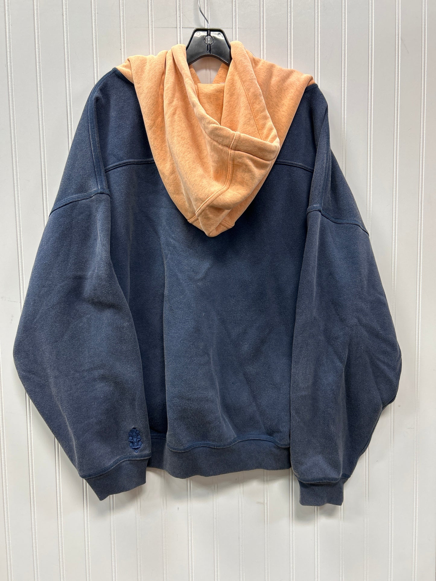 Sweatshirt Hoodie By Free People In Blue & Orange, Size:L