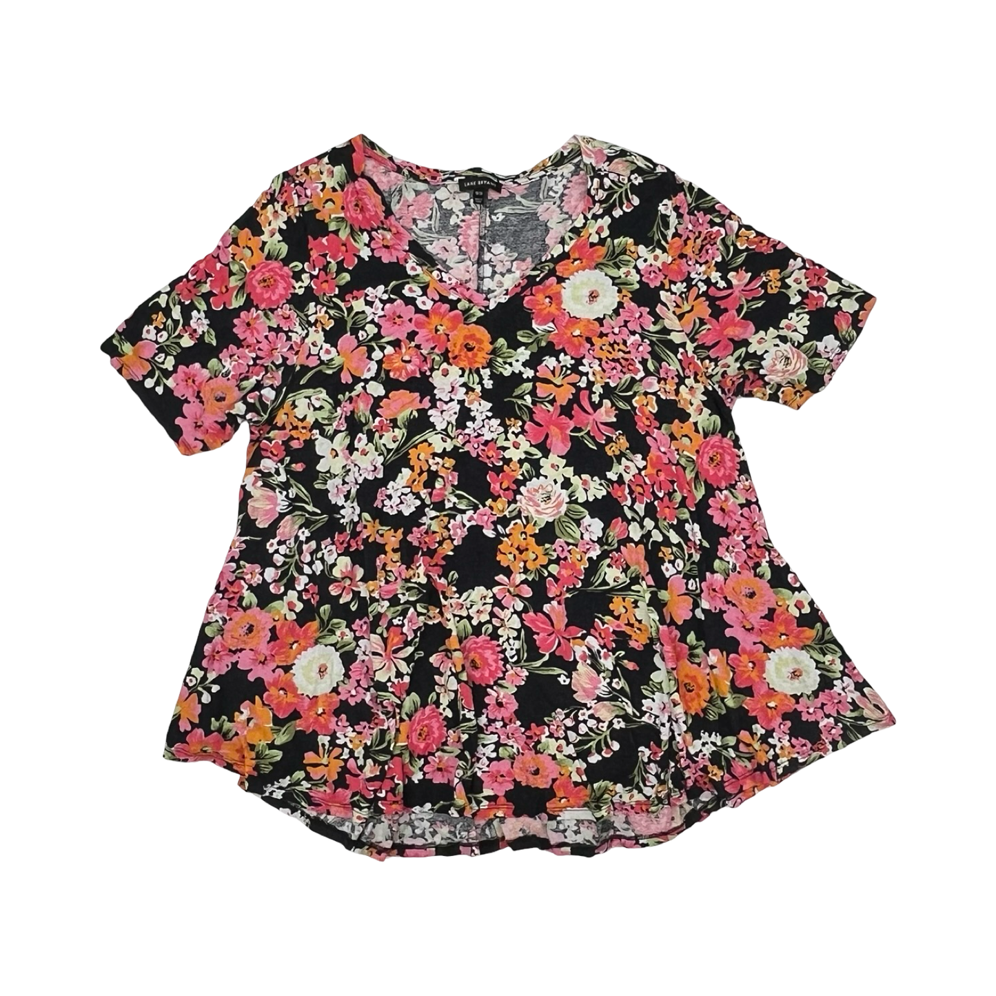 Top Ss By Lane Bryant In Floral Print, Size:1X