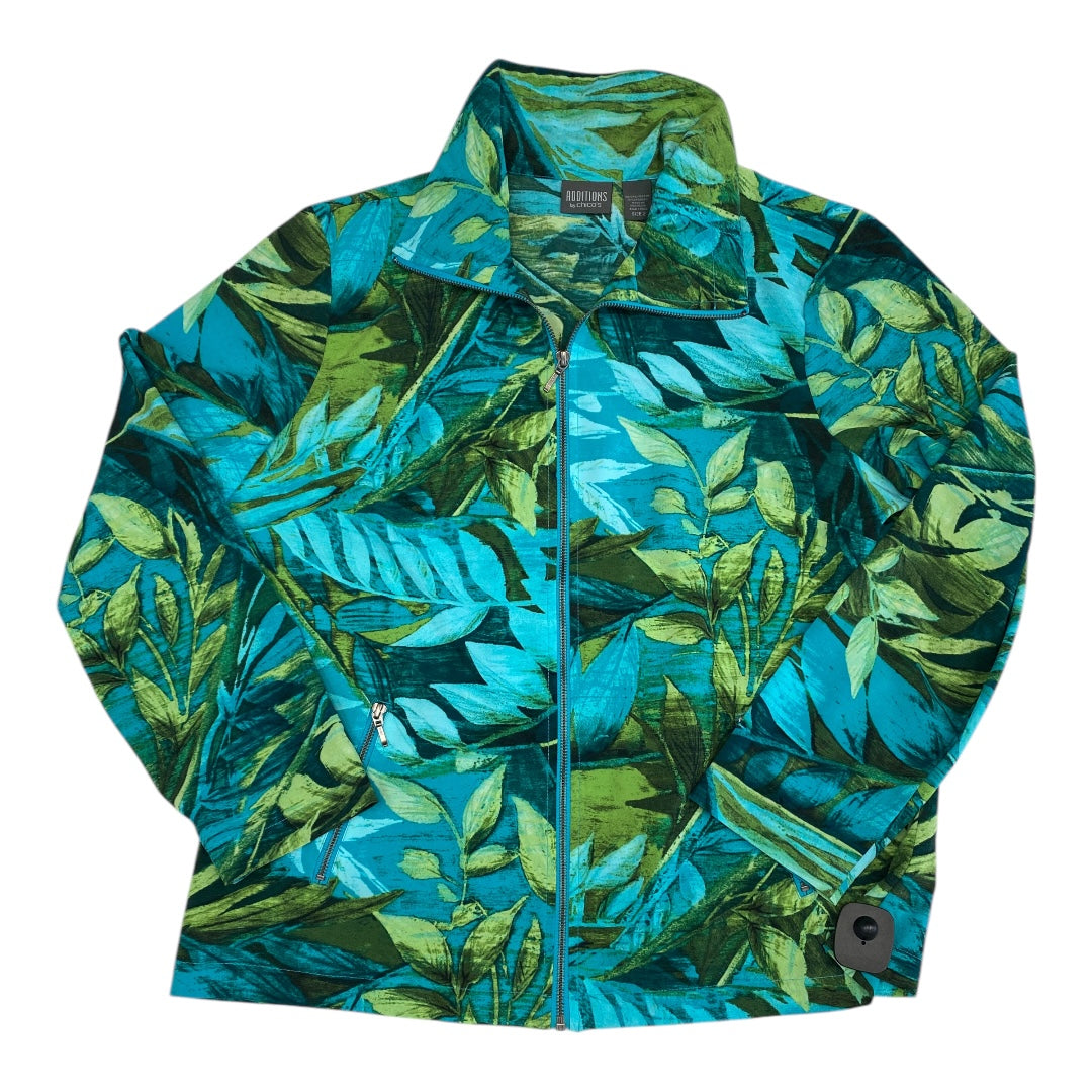 Jacket Other By Chicos In Blue & Green, Size:L