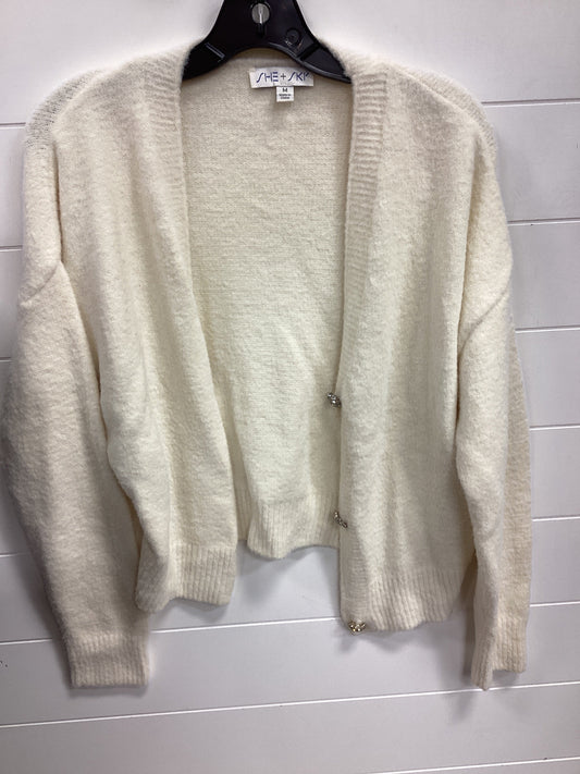 Sweater Cardigan By She + Sky In Cream, Size:M