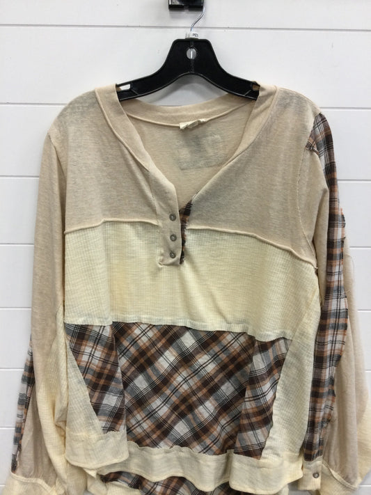 Top Ls By Pol In Cream, Size:L
