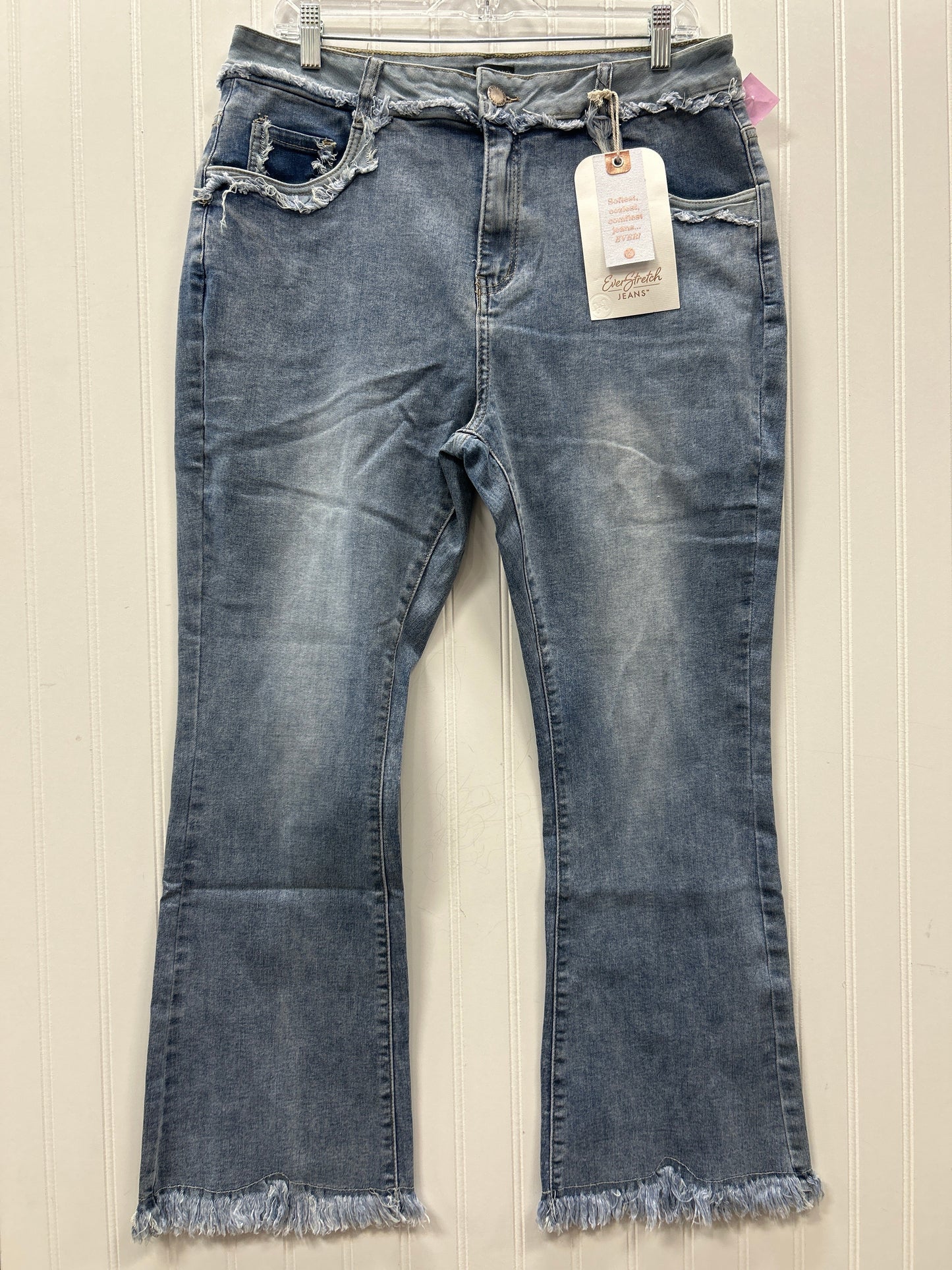 Jeans Flared By Coco And Carmen In Blue Denim, Size:Xl